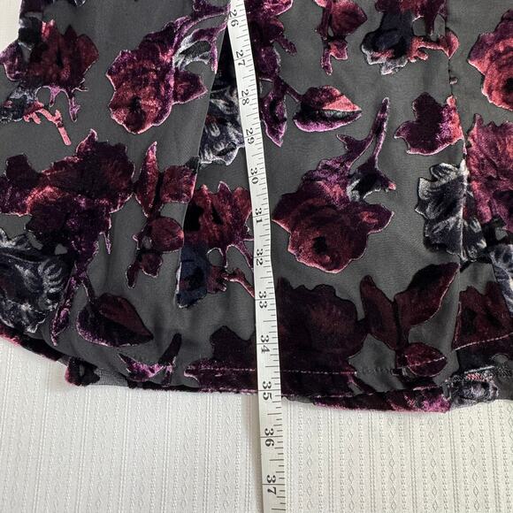 BB DAKOTA Velvet Burnout Floral Sleeveless Mini Dress Size L Whimsygoth Softglam - Picture 5 of 9